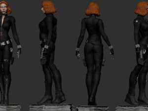 black widow marvel statue 3d print model Modelo de impresión 3D
