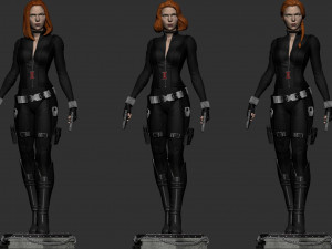 black widow marvel statue 3d print model Modelo de impresión 3D