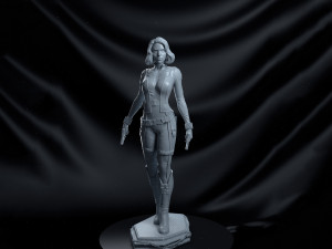 black widow marvel statue 3d print model Modelo de impresión 3D