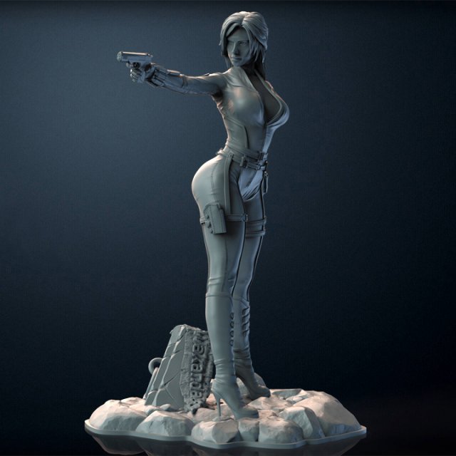 black widow marvel statue 3d print model Modello di stampa 3D .c4d .max .obj .3ds .fbx .stl .blend