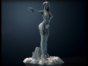 black widow marvel statue 3d print model Modello di stampa 3D