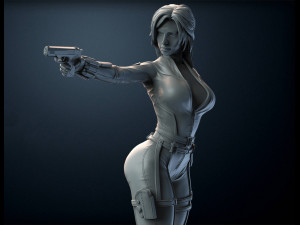 black widow marvel statue 3d print model Modello di stampa 3D