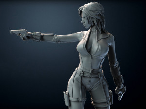 black widow marvel statue 3d print model Modello di stampa 3D