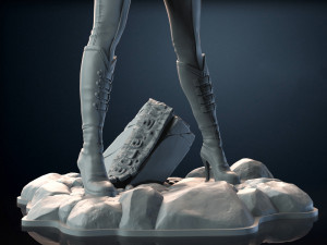 black widow marvel statue 3d print model Modello di stampa 3D