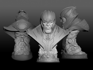 thanos bust ready to print Modèles 3D en vedette