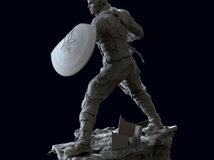captain america statue ready to print Model do druku 3D