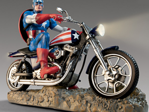 captain america on motorcycle ready to print 3D 打印模型