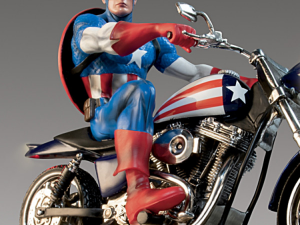 captain america on motorcycle ready to print 3D 打印模型