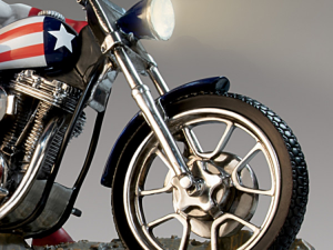 captain america on motorcycle ready to print 3D 打印模型