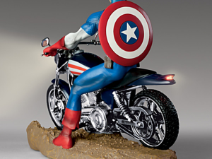 captain america on motorcycle ready to print 3D 打印模型