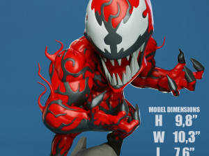 Carnage Chibi Ready to Print 3D Print Model