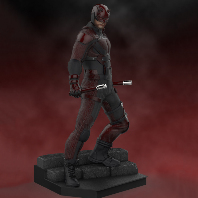 Daredevil Statues 3D Printing Model Stl 3D-printmodel .c4d .max .obj .3ds .fbx .stl .blend 