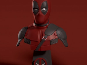 Deadpool Bust Ready to Print STL Format 3D Print Model