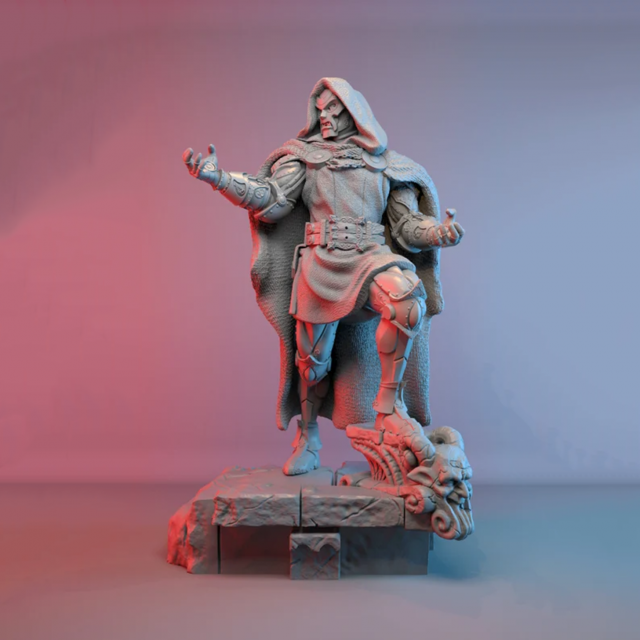 Marvel Dr Doom Sculpture Ready to Print STL 3D Baskı Modeli .c4d .max .obj .3ds .fbx .stl .blend 