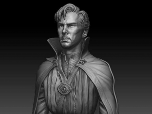 Dr Strange Bust Ready to Print Modèles 3D en vedette