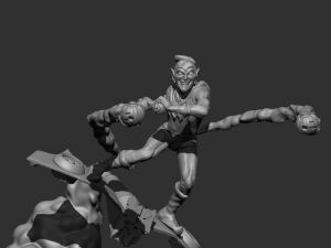 Green Goblin on Glider Ready to Print 3D-Druckmodell