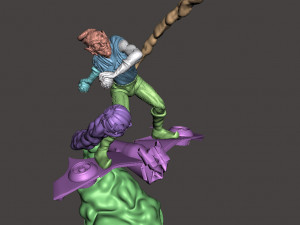 Green Goblin on Glider Ready to Print 3D-Druckmodell