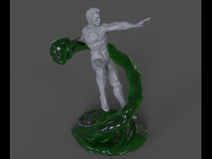 Green Lantern Statues Ready to Print Modello di stampa 3D