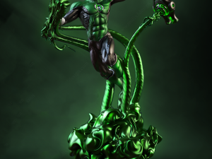 Green Lantern Sculpture Ready to Print STL 3D Print Model