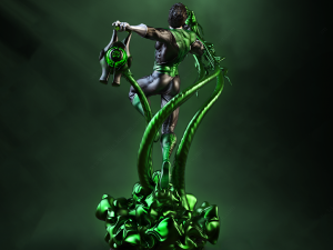 Green Lantern Sculpture Ready to Print STL Modèles 3D en vedette