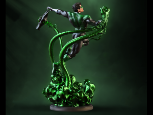 Green Lantern Sculpture Ready to Print STL Modèles 3D en vedette