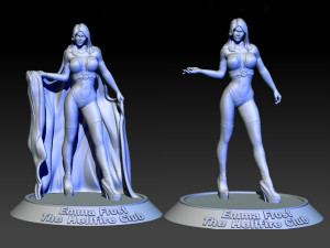 Emma Frost Marvel Statues Ready to Print STL 3D Print Model