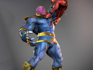 Deadpool vs Thanos Miniatures Ready to Print 3D Print Model