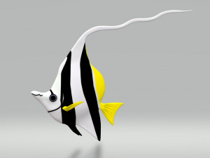 Angel Fish Ready to Print STL FBX OBJ Modelo de impresión 3D