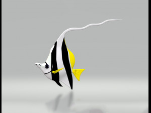Angel Fish Ready to Print STL FBX OBJ 3D Принт Модель