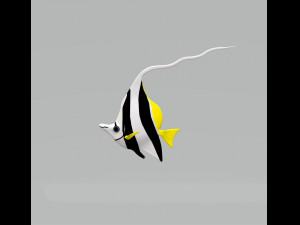 Angel Fish Ready to Print STL FBX OBJ 3D Принт Модель