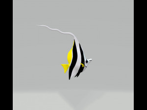 Angel Fish Ready to Print STL FBX OBJ 3D Принт Модель