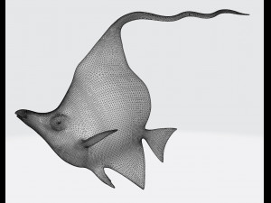 Angel Fish Ready to Print STL FBX OBJ 3D Принт Модель