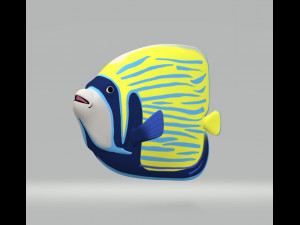 Emperor Anglefish Ready to Print STL FBX OBJ Modello di stampa 3D