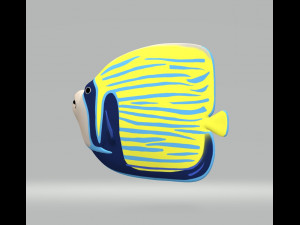 Emperor Anglefish Ready to Print STL FBX OBJ Modello di stampa 3D