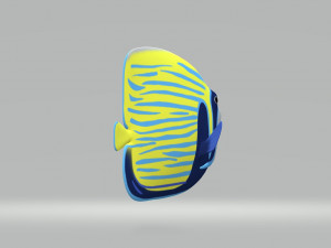 Emperor Anglefish Ready to Print STL FBX OBJ Modello di stampa 3D