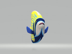 Emperor Anglefish Ready to Print STL FBX OBJ Modello di stampa 3D