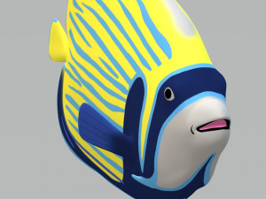 Emperor Anglefish Ready to Print STL FBX OBJ Modello di stampa 3D