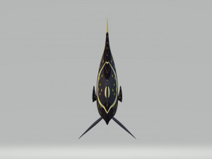 Black Angelfish Ready to Print STL FBX OBJ 3Dプリントモデル