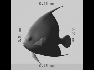 Black Angelfish Ready to Print STL FBX OBJ 3Dプリントモデル