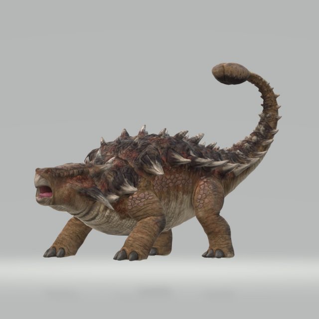 Ankylosaurus Dinosaur Ready to Print STL FBX OBJ 3D प्रिंट मॉडल .c4d .max .obj .3ds .fbx .stl .blend 