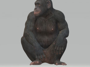 Chimpansee Ready to Print STL FBX OBJ 3Dプリントモデル