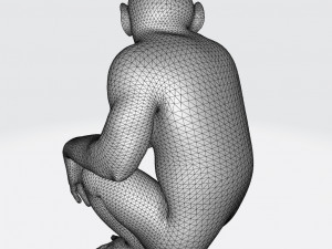 Chimpansee Ready to Print STL FBX OBJ 3Dプリントモデル