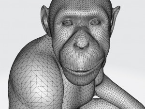 Chimpansee Ready to Print STL FBX OBJ 3Dプリントモデル