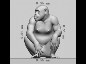 Chimpansee Ready to Print STL FBX OBJ 3Dプリントモデル