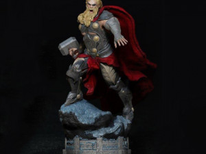 Old Thor Marvel Figurine Ready to Print 3D 打印模型