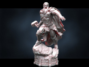 Old Thor Marvel Figurine Ready to Print Modèles 3D en vedette