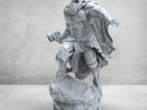 Old Thor Marvel Figurine Ready to Print Modèles 3D en vedette
