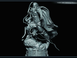 Old Thor Marvel Figurine Ready to Print Modèles 3D en vedette