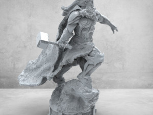 Old Thor Marvel Figurine Ready to Print Modèles 3D en vedette
