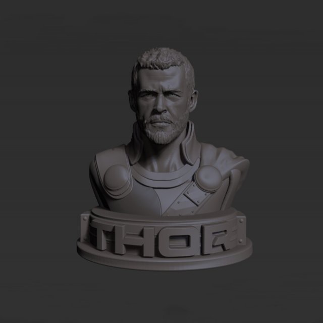 Thor bust Ready to Print STL 3D Baskı Modeli .c4d .max .obj .3ds .fbx .stl .blend